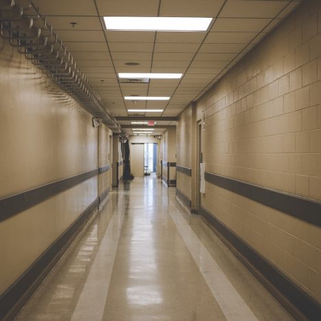 Dark Hospital Hallway